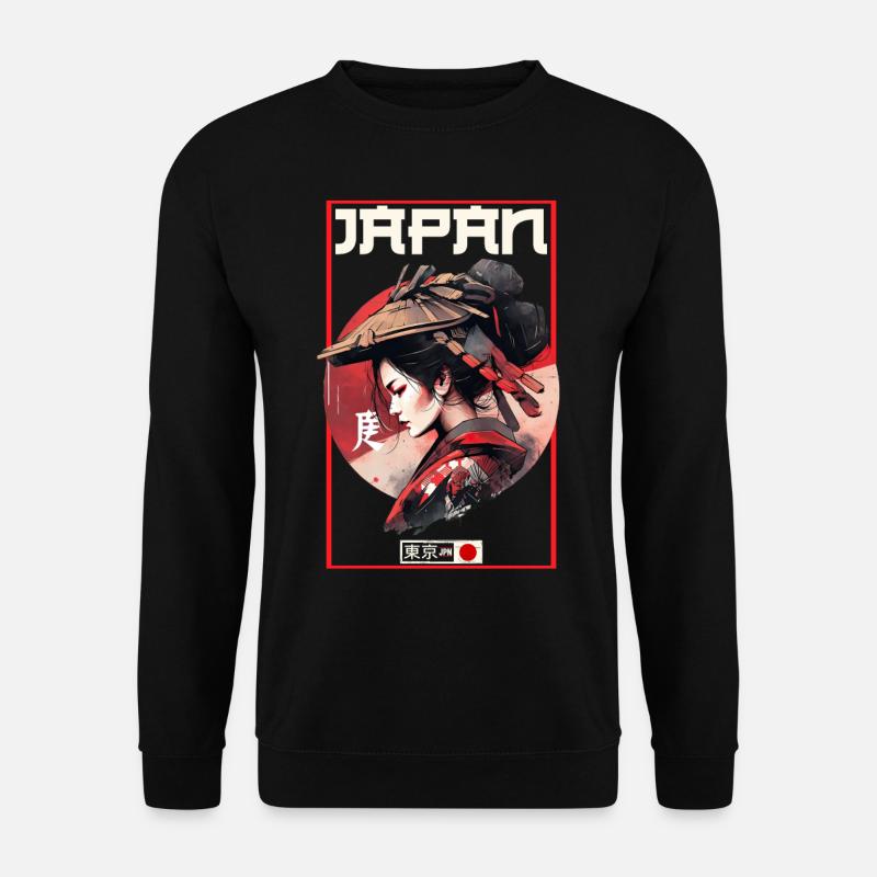 Asien 80er Japanischer Retro Samurais Samurai - Unisex Pullover - Schwarz