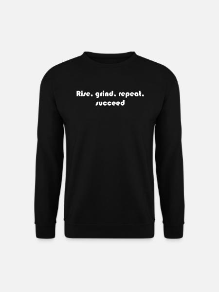 Fitness - Rise, grind, repeat, succeed - Unisex Sweatshirt - black