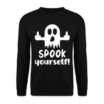 Spook yourself - Unisex Pullover - Schwarz - Vorne - Alina (178cm) & Michal (187cm)