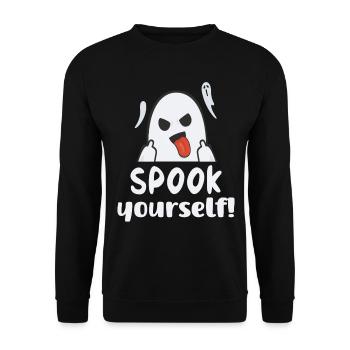 Spook yourself - Unisex Pullover - Schwarz - Vorne - Alina (178cm) & Michal (187cm)