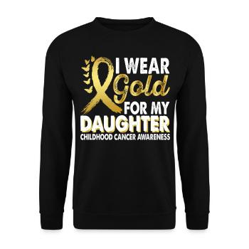 Portez de l’or pour la prise de conscience de - Sweat-shirt Unisexe - noir - Devant - Alina (178cm) & Michal (187cm)