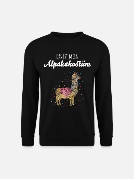 Karneval Konfetti Alpaka Kostümersatz Närrin - Unisex Pullover - Schwarz