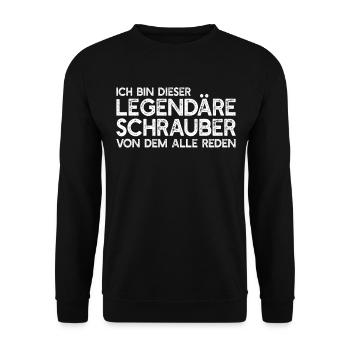 Kfz-Mechaniker Automechaniker - Auto Schrauber - Unisex Pullover - Schwarz - Vorne - Alina (178cm) & Michal (187cm)