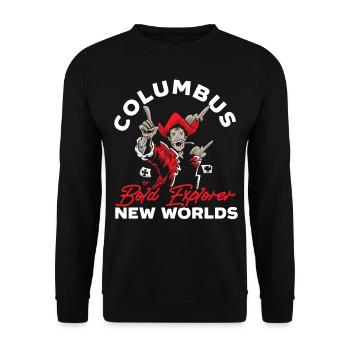 Christophe Colomb : des explorateurs audacieux des nouveaux mondes Columbus Ta - Sweat-shirt Unisexe - noir - Devant - Alina (178cm) & Michal (187cm)