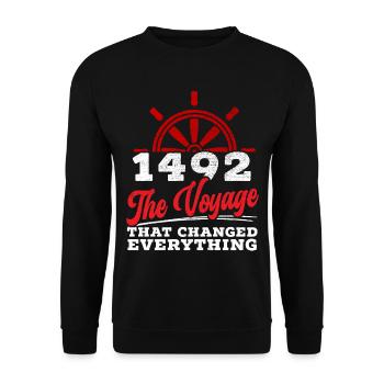 1492: The journey that changed everything - Unisex Sweatshirt - black - Front - Alina (178cm) & Michal (187cm)