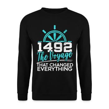 1492: The journey that changed everything - Unisex Sweatshirt - black - Front - Alina (178cm) & Michal (187cm)