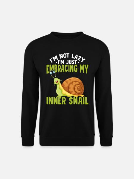 Snail lover, I'm not lazy - Unisex Sweatshirt - black