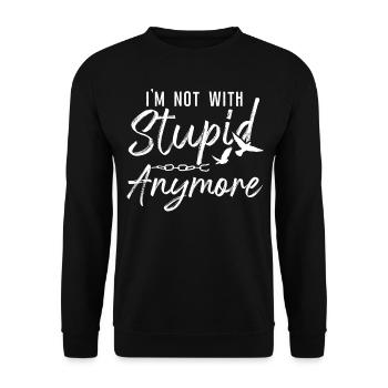 Happy Divorce Party I'm Not With - Unisex Sweatshirt - black - Front - Alina (178cm) & Michal (187cm)