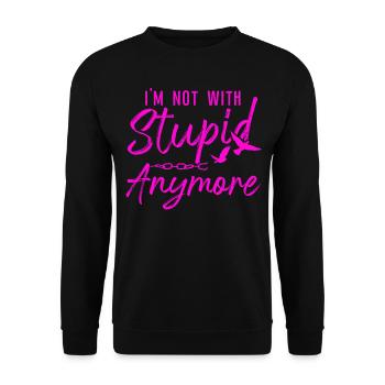 Happy Divorce Party I'm Not With - Unisex Sweatshirt - black - Front - Alina (178cm) & Michal (187cm)