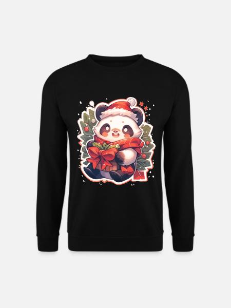 Panda Weihnachten Panda Pandas Panda Weihnachten - Unisex Pullover - Schwarz