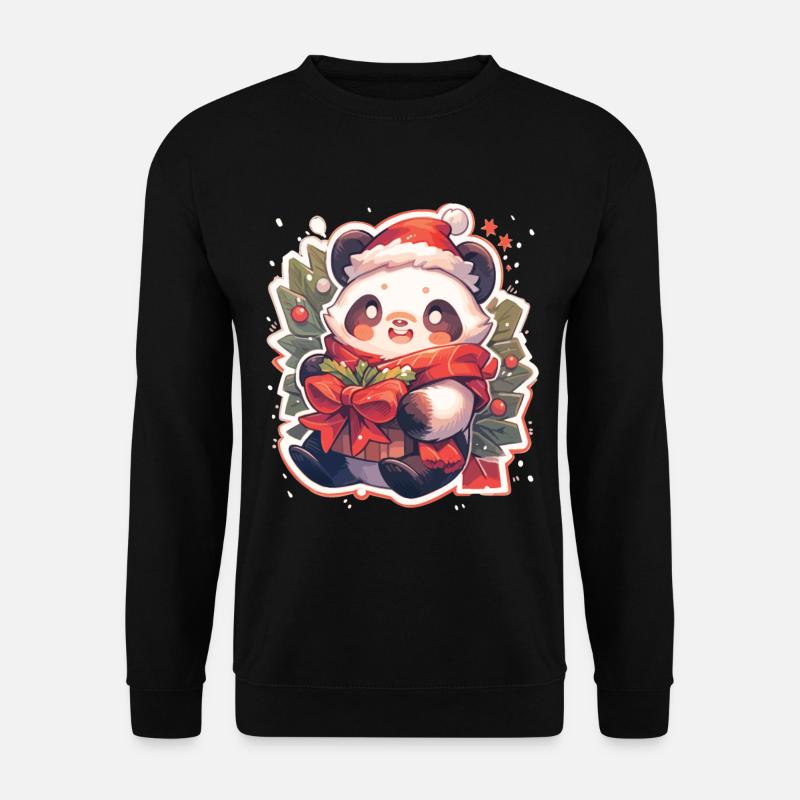 Panda Weihnachten Panda Pandas Panda Weihnachten - Unisex Pullover - Schwarz