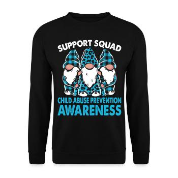 Sensibilisation à la prévention de la maltraitance des enfants de l’Escouade de soutien - Sweat-shirt Unisexe - noir - Devant - Alina (178cm) & Michal (187cm)