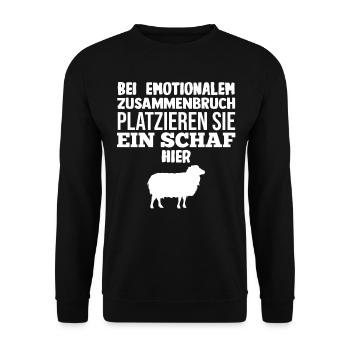 Landwirt Schäfer Bauernhof Schafe - Unisex Pullover - Schwarz - Vorne - Alina (178cm) & Michal (187cm)