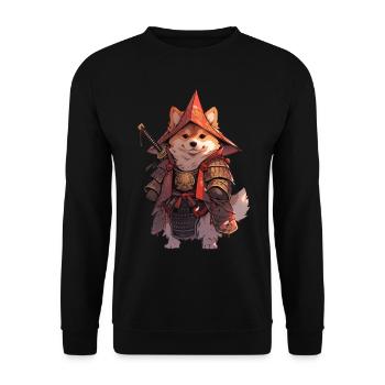 Asia Corki Japanese Samurai Samurai - Unisex Sweatshirt - black - Front - Alina (178cm) & Michal (187cm)