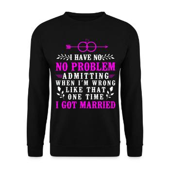 Happy Divorce Party I Have No - Unisex Sweatshirt - black - Front - Alina (178cm) & Michal (187cm)