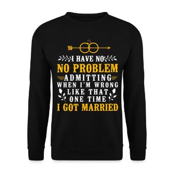 Happy Divorce Party I Have No - Unisex Sweatshirt - black - Front - Alina (178cm) & Michal (187cm)