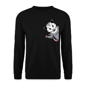 Opossum Von Der Seite Opossum Tierliebhaber - Unisex Pullover - Schwarz - Vorne - Alina (178cm) & Michal (187cm)