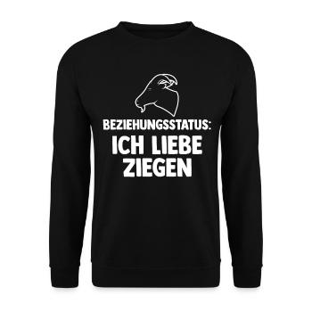 Bauernhof Landwirt Bauer Ziegen - Unisex Pullover - Schwarz - Vorne - Alina (178cm) & Michal (187cm)