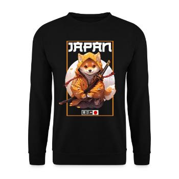 Asia Corki Japanese Samurai Samurai - Unisex Sweatshirt - black - Front - Alina (178cm) & Michal (187cm)