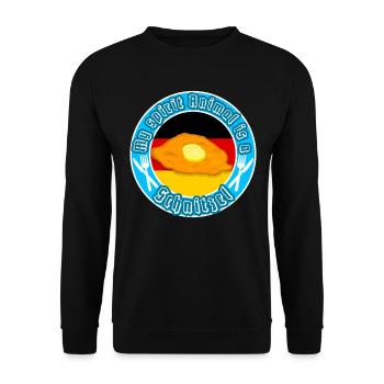 My soul animal is a schnitzel funny saying - Unisex Sweatshirt - black - Front - Alina (178cm) & Michal (187cm)