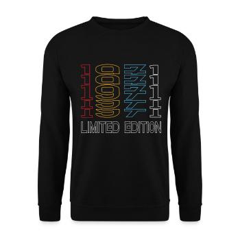 Edition Limitée 1971 Anniversaire 1971 Vintage Rétro - Sweat-shirt Unisexe - noir - Devant - Alina (178cm) & Michal (187cm)
