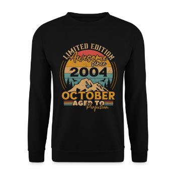 Original October 2004 vintage anniversary 2004 - Unisex Sweatshirt - black - Front - Alina (178cm) & Michal (187cm)
