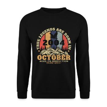 Original October 2004 vintage anniversary 2004 - Unisex Sweatshirt - black - Front - Alina (178cm) & Michal (187cm)