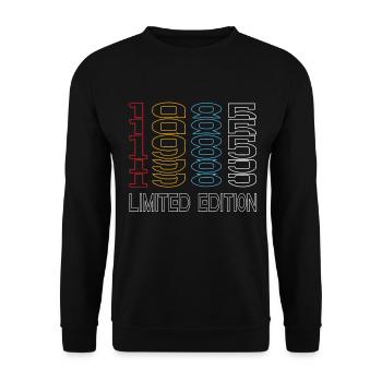 Edition Limitée 1985 Anniversaire 1985 Vintage Rétro - Sweat-shirt Unisexe - noir - Devant - Alina (178cm) & Michal (187cm)