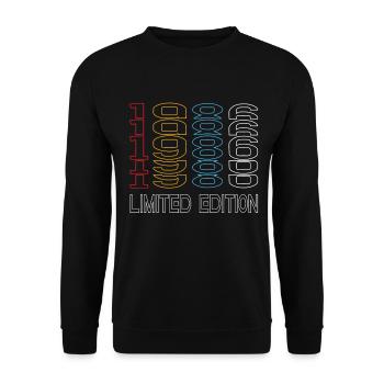 Limited Edition 1986 Geburtstag 1986 Vintage Retro - Unisex Pullover - Schwarz - Vorne - Alina (178cm) & Michal (187cm)