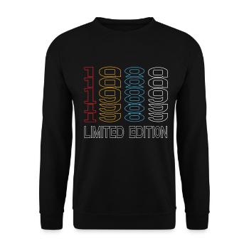 Edition Limitée 1989 Anniversaire 1989 Vintage Rétro - Sweat-shirt Unisexe - noir - Devant - Alina (178cm) & Michal (187cm)