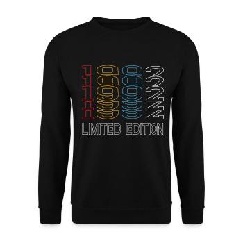 Limited Edition 1992 Geburtstag 1992 Vintage Retro - Unisex Pullover - Schwarz - Vorne - Alina (178cm) & Michal (187cm)