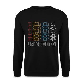 Limited Edition 1994 Geburtstag 1994 Vintage Retro - Unisex Pullover - Schwarz - Vorne - Alina (178cm) & Michal (187cm)