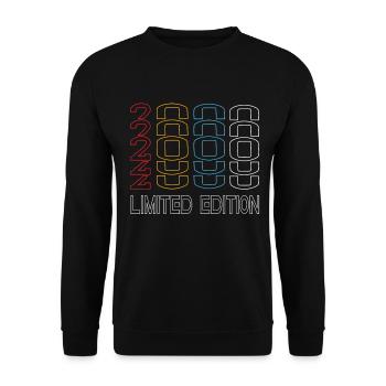 Limited Edition 2000 Birthday 2000 Vintage Retro - Unisex Sweatshirt - black - Front - Alina (178cm) & Michal (187cm)