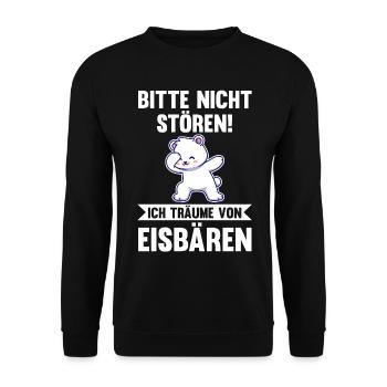 Eisbär Eisbären - Unisex Pullover - Schwarz - Vorne - Alina (178cm) & Michal (187cm)