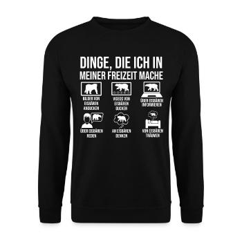 Eisbär Eisbären - Unisex Pullover - Schwarz - Vorne - Alina (178cm) & Michal (187cm)