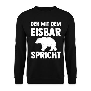 Eisbär Eisbären - Unisex Pullover - Schwarz - Vorne - Alina (178cm) & Michal (187cm)