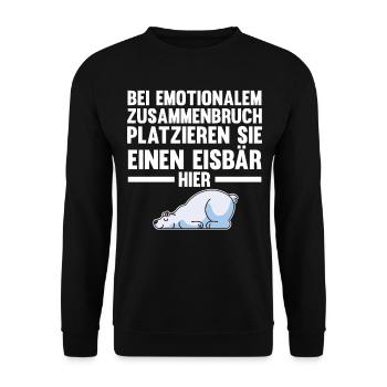 Eisbär Eisbären - Unisex Pullover - Schwarz - Vorne - Alina (178cm) & Michal (187cm)