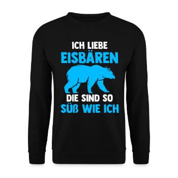 Eisbär Eisbären - Unisex Pullover - Schwarz - Vorne - Alina (178cm) & Michal (187cm)