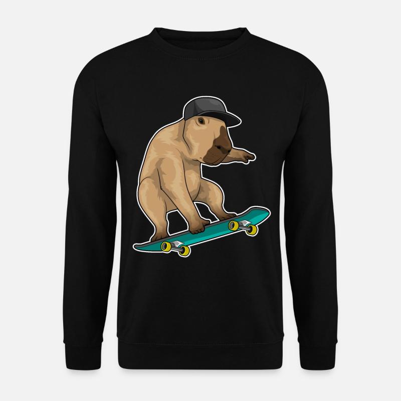 Wasserschwein Skater Skateboard Sport - Unisex Pullover - Schwarz