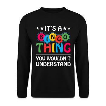 Bingo players Bingo Halls Casino game - Unisex Sweatshirt - black - Front - Alina (178cm) & Michal (187cm)