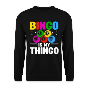 Bingo players Bingo halls Casino game - Unisex Sweatshirt - black - Front - Alina (178cm) & Michal (187cm)