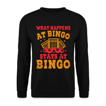 Bingo players Bingo halls Casino game - Unisex Sweatshirt - black - Front - Alina (178cm) & Michal (187cm)