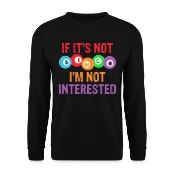 Bingo players Bingo Halls Casino game - Unisex Sweatshirt - black - Front - Alina (178cm) & Michal (187cm)