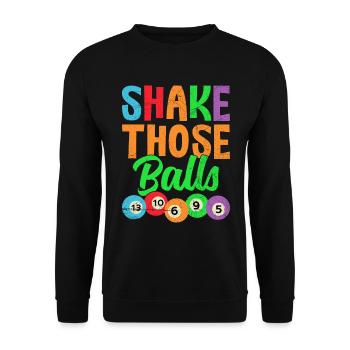 Bingo players Bingo halls Casino game - Unisex Sweatshirt - black - Front - Alina (178cm) & Michal (187cm)