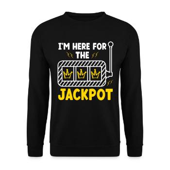 Slot Machine Roulette Gambler Casino Gambling - Unisex Sweatshirt - black - Front - Alina (178cm) & Michal (187cm)
