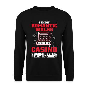 Slot Machine Roulette Betting Casino Gambling - Unisex Sweatshirt - black - Front - Alina (178cm) & Michal (187cm)
