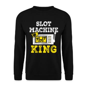 Slot machine roulette betting, - Unisex Sweatshirt - black - Front - Alina (178cm) & Michal (187cm)
