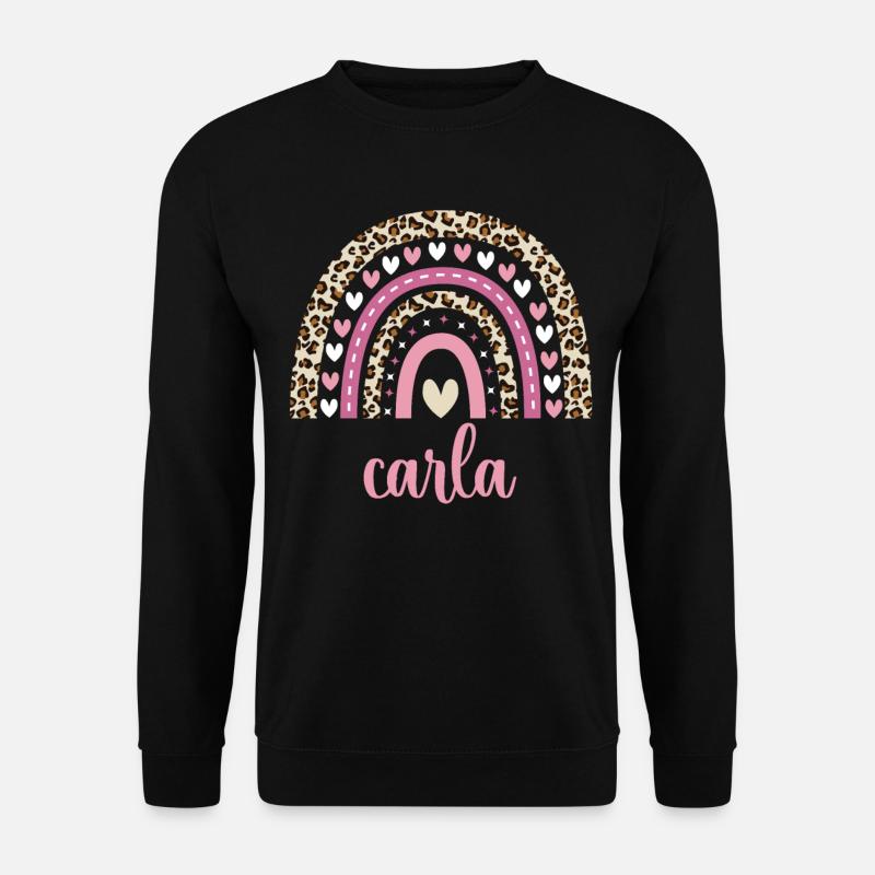 Carla Regenbogen Name Geburtstag Carla - Unisex Pullover - Schwarz