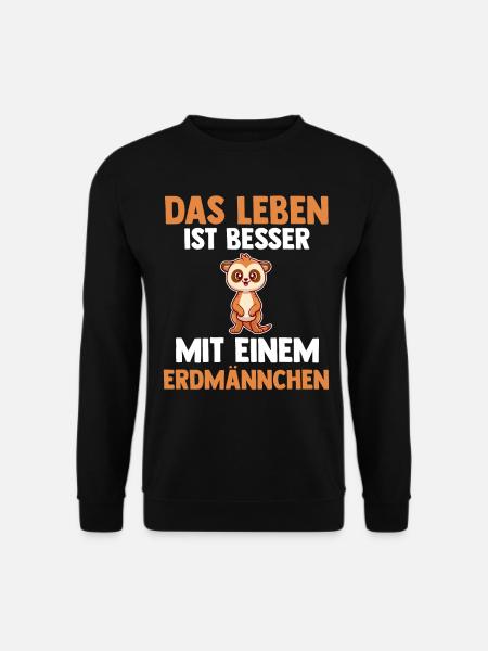 Erdmännchen - Unisex Pullover - Schwarz