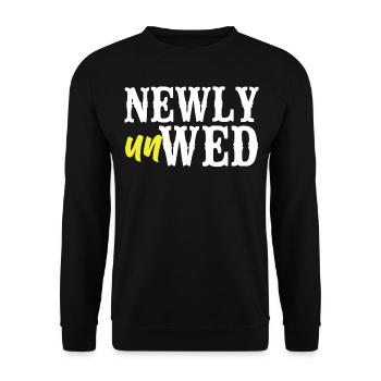 Happy Divorce Party Newly Unwed - Unisex Sweatshirt - black - Front - Alina (178cm) & Michal (187cm)